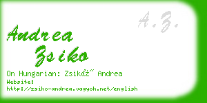 andrea zsiko business card